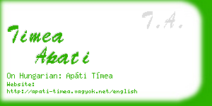timea apati business card