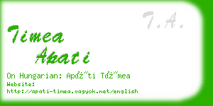 timea apati business card